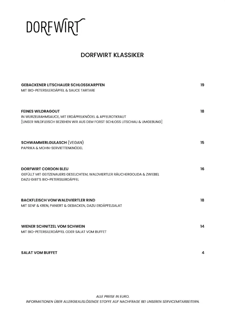 Menu_Dorfwirt – Restaurant Litschau_Eisgarn_immagine_3