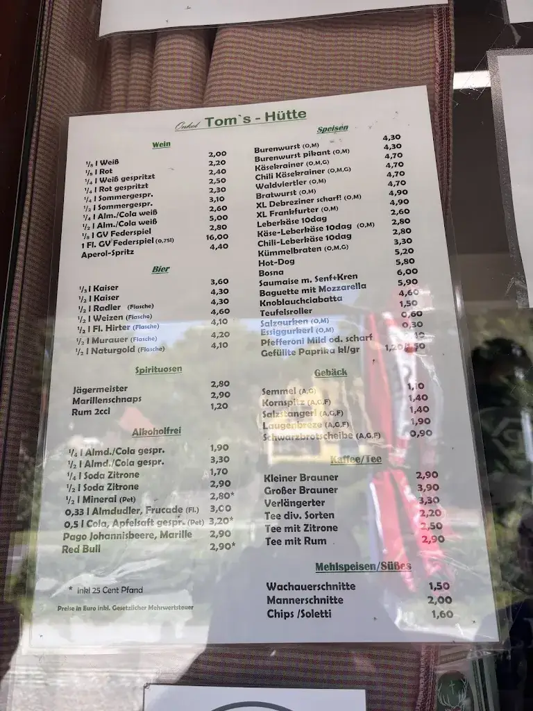 Menu_Imbißstand zum Donaustrand_Emmersdorf an der Donau_image_1
