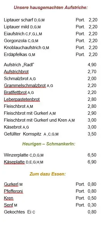 Menu_Heuriger Weinbau Pflüger_Enzersdorf an der Fischa_immagine_2