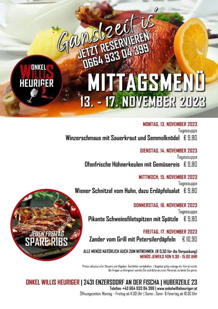 Menu_Onkel Willis Heuriger_Enzersdorf an der Fischa_image_1