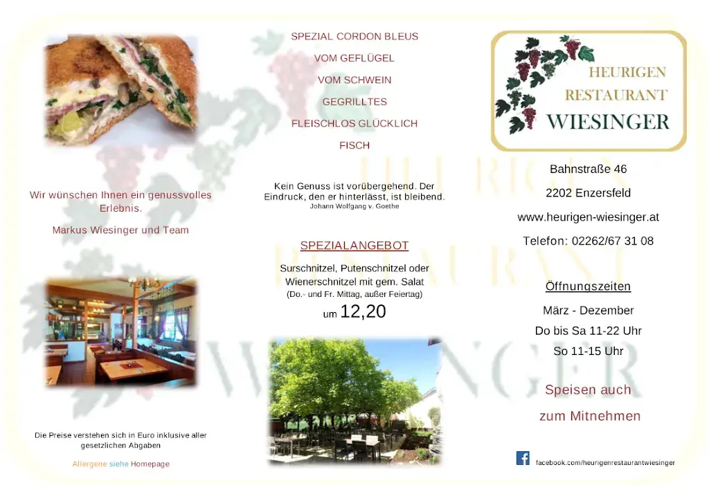 Menu_Heurigenrestaurant Wiesinger_Enzersfeld_image_1