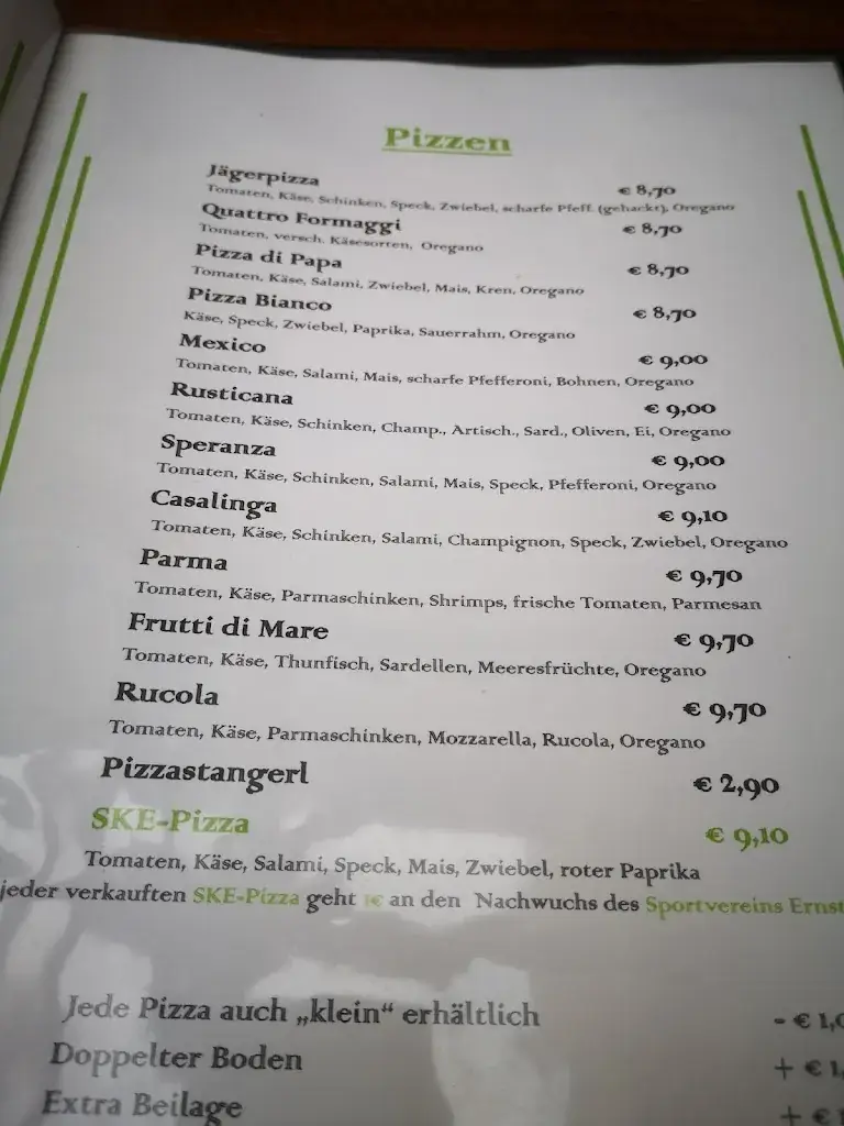 Menu_Pizzeria - Restaurant Speranza_Ernstbrunn_image_4