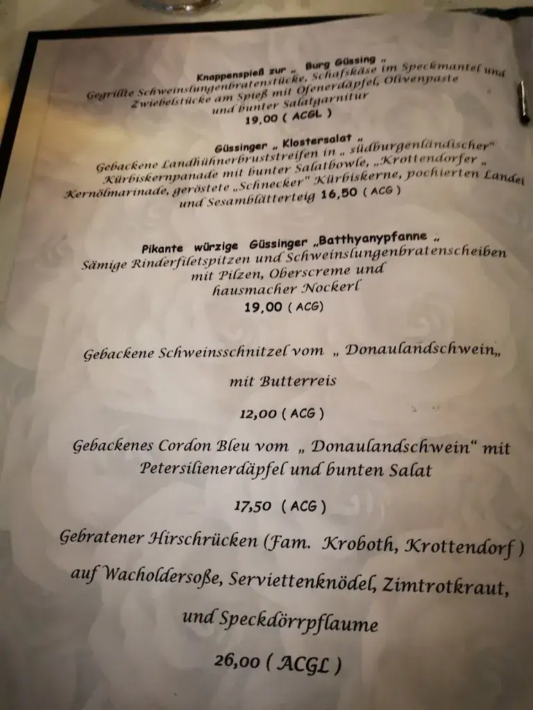 Menu_Burgrestaurant Pelikan Güssing_Güssing_image_2