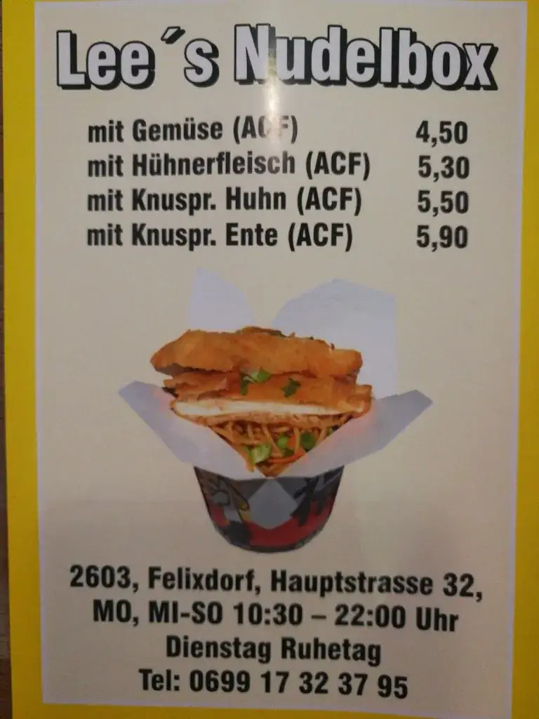 Menu_Lee's Bistro Bar_Felixdorf_immagine_1