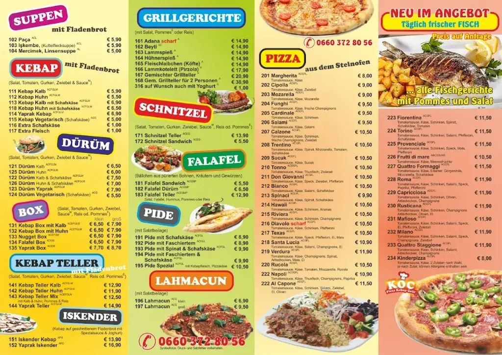 Menu_KOC Pizza Kebap Grill_Felixdorf_image_1