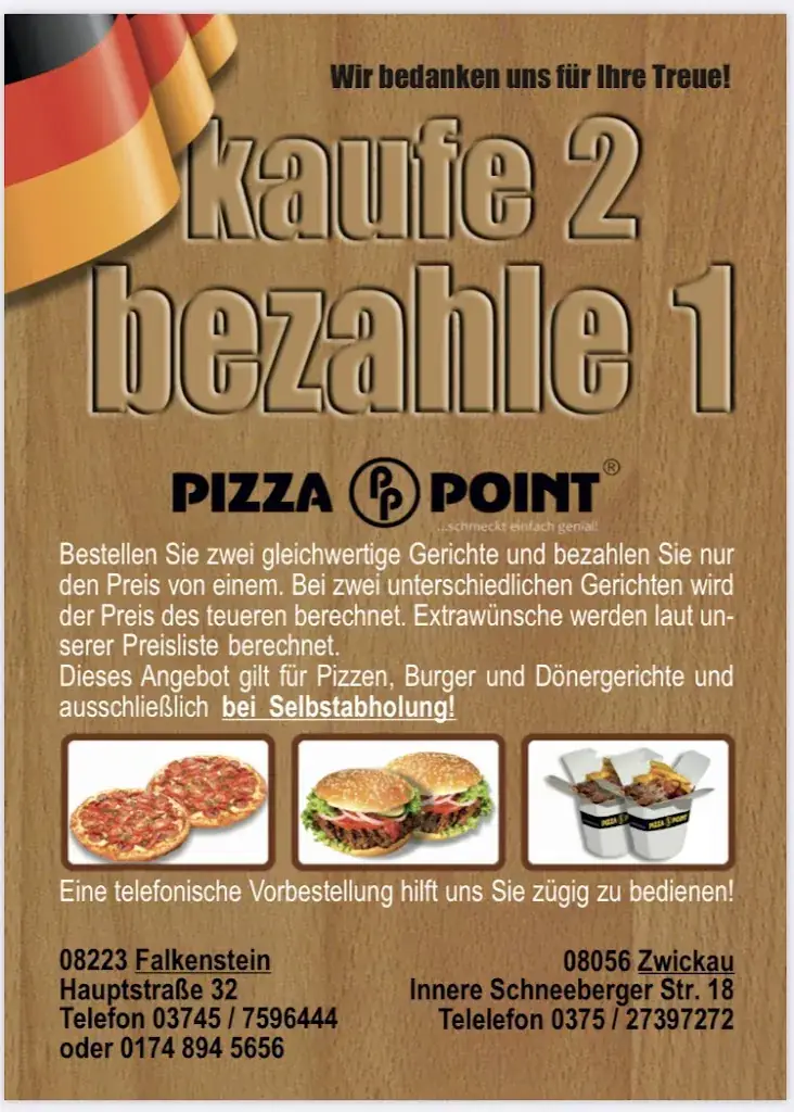 Menü_Pizza pp Point Falkenstein/Vogtland_Falkenstein_Bild_1