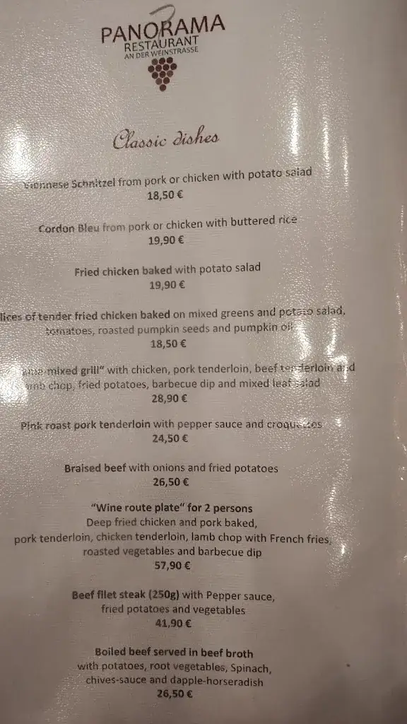 Menu_Panorama Restaurant Mödling [Wegen Umbau vorübergehend geschlossen]_Gaaden_immagine_4