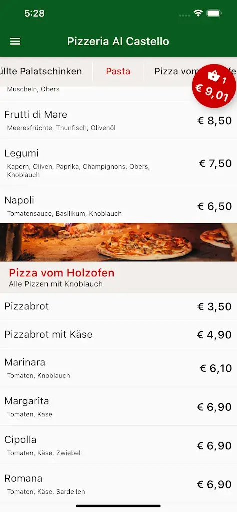 Menu_Pizzeria Al Castello_Frohsdorf_immagine_2