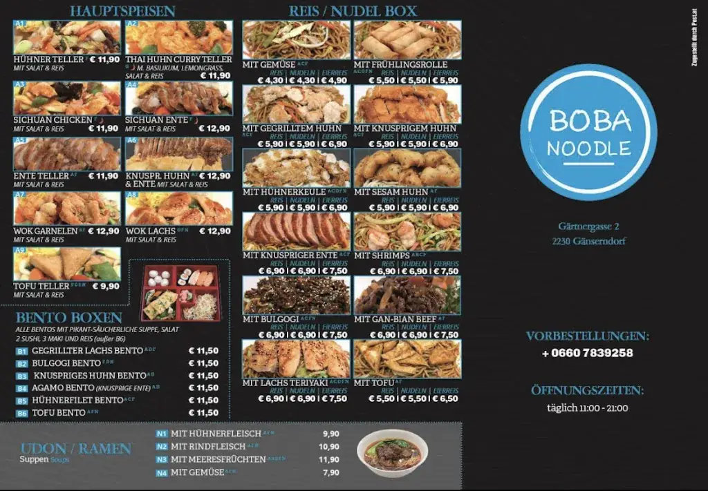 Menu_BOBA Gänserndorf_Gänserndorf_immagine_1