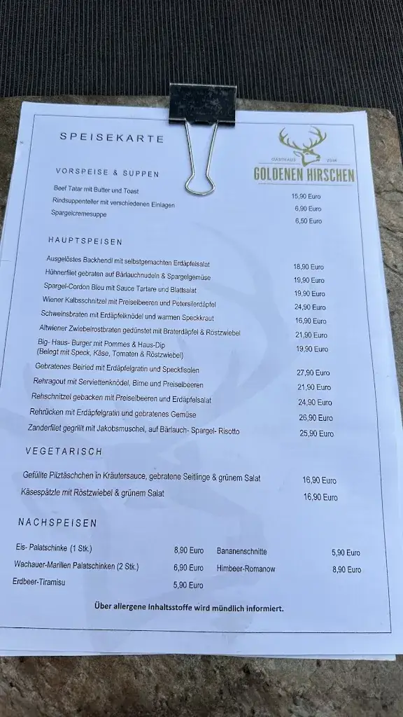 Menu_Gasthaus zum Goldenen Hirschen_Gars am Kamp_image_1