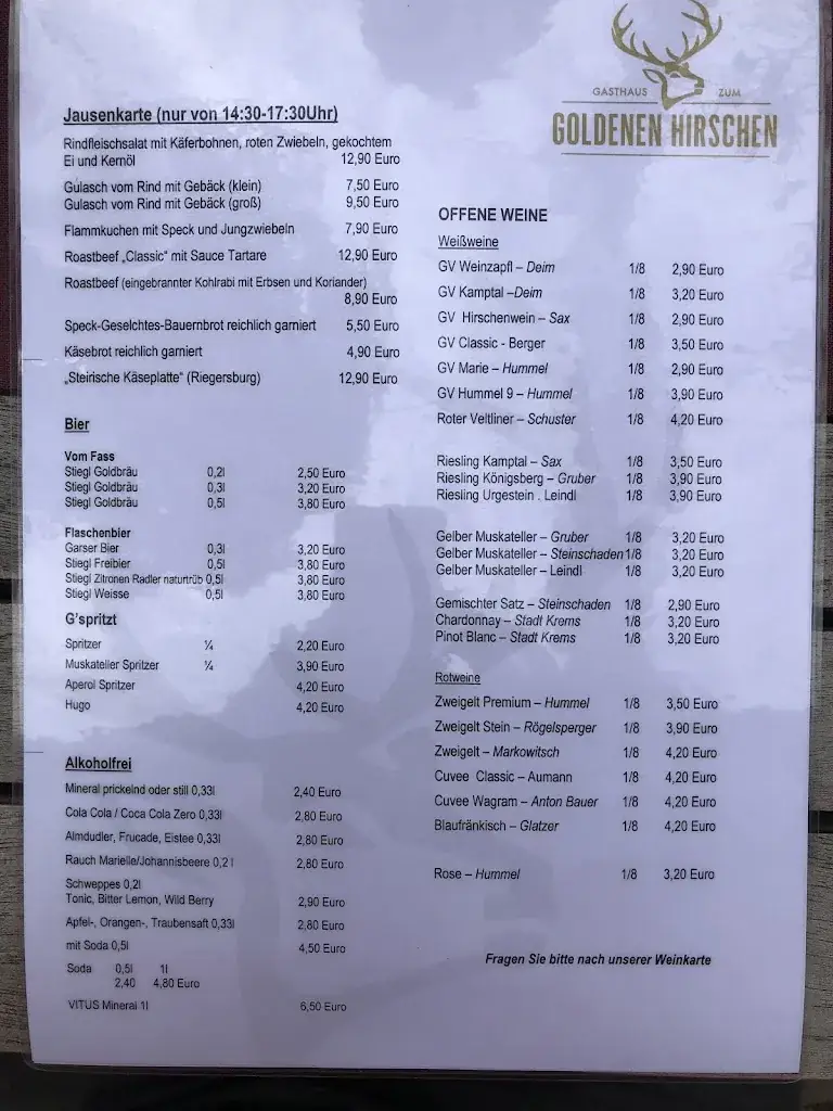 Menu_Gasthaus zum Goldenen Hirschen_Gars am Kamp_image_2