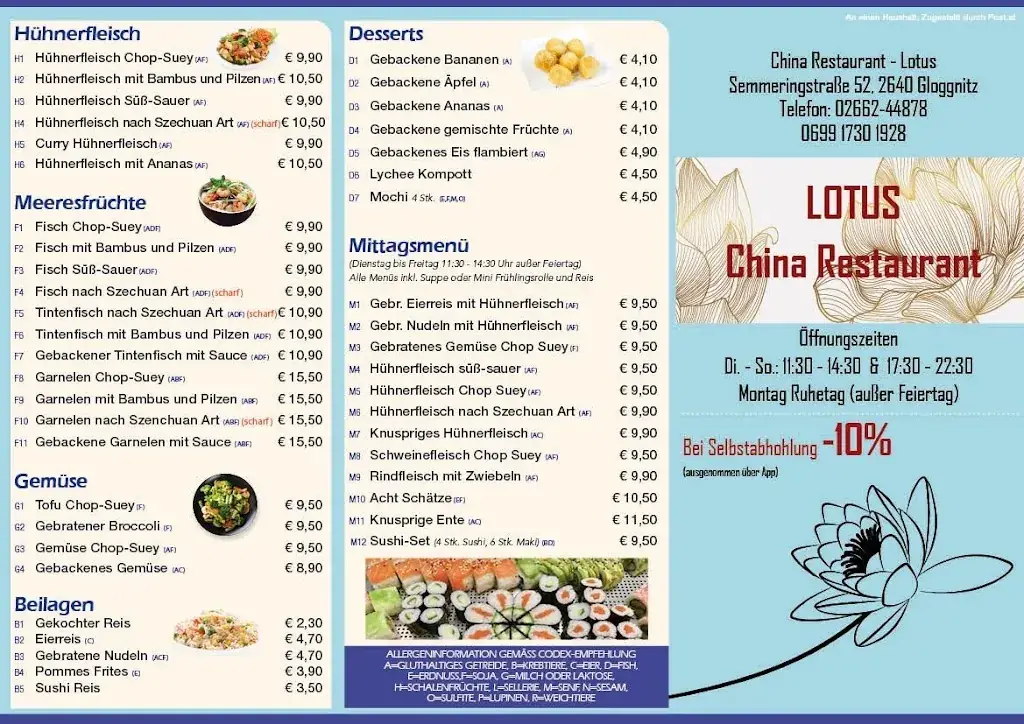 Menu_China-Restaurant Lotus_Gloggnitz_immagine_1