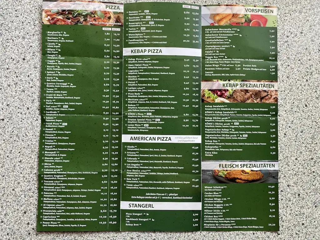 Menu_Pizzeria König in Gresten_Gresten_image_1