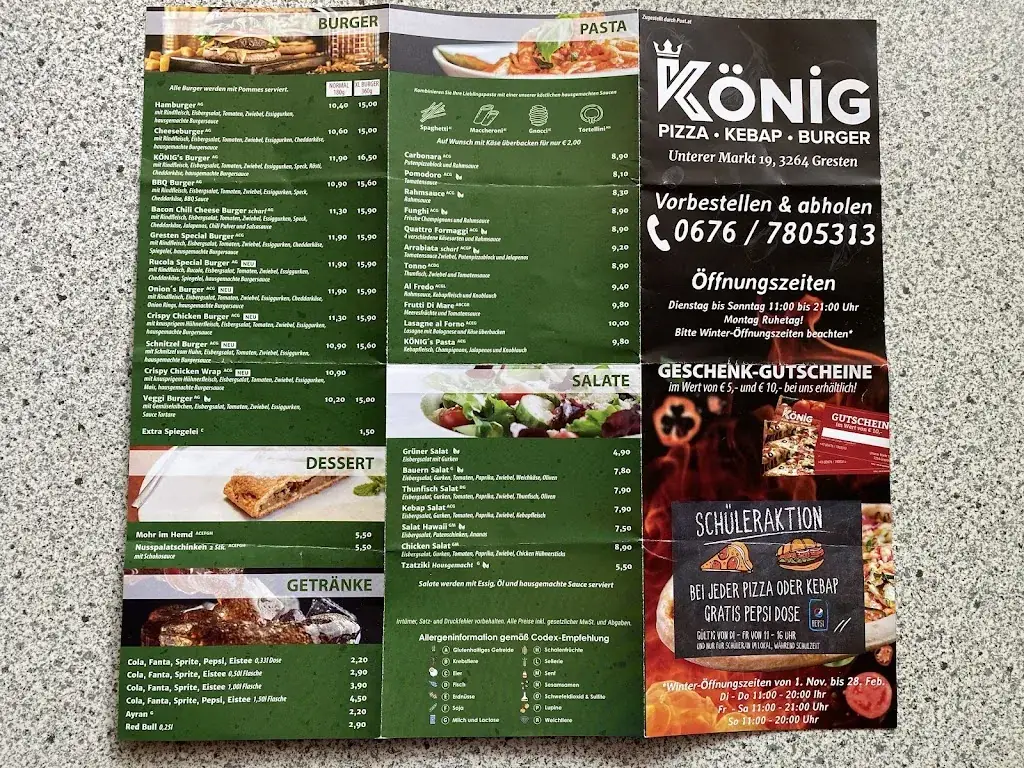 Menu_Pizzeria König in Gresten_Gresten_image_2