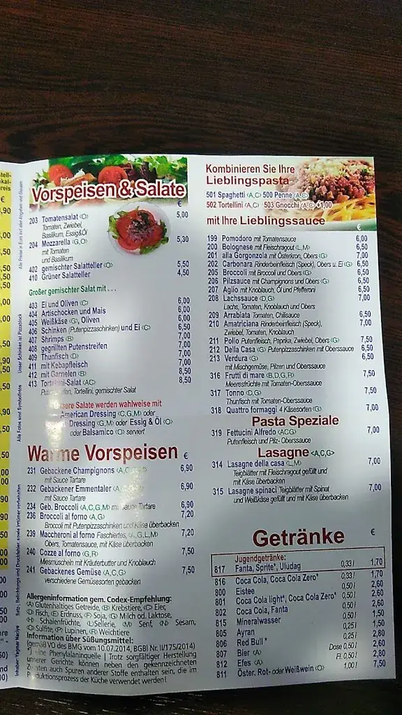Menu_Ristorante Pizzeria PRIMA_Günselsdorf_image_2
