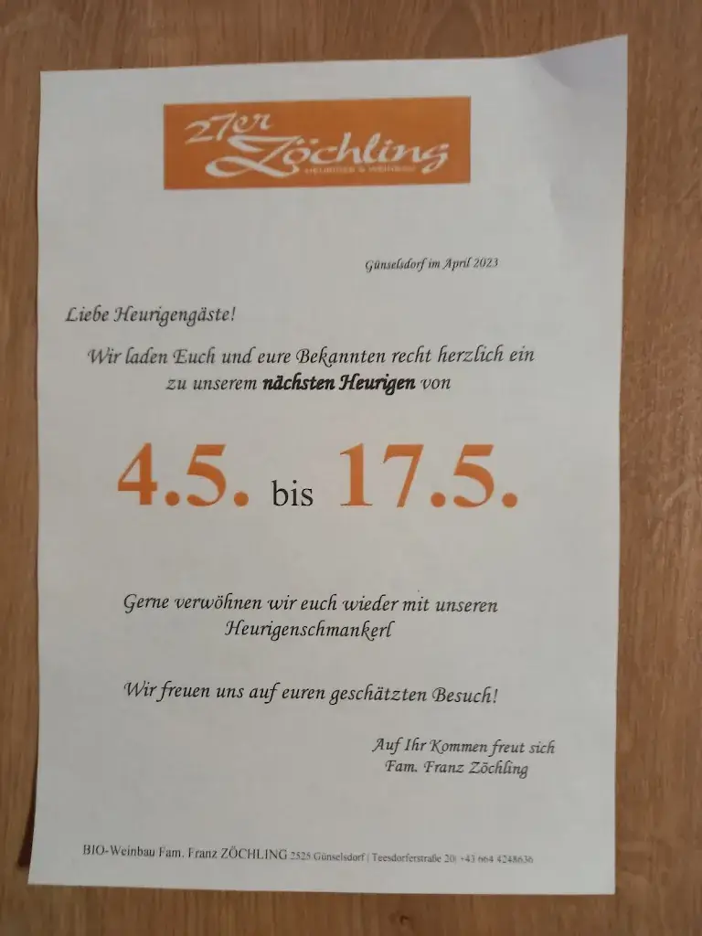 Menu_Heuriger Zöchling_Günselsdorf_immagine_1