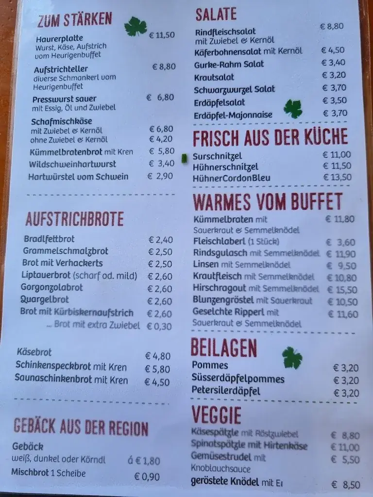 Menu_Heurigen Restaurant Familie Reisenhofer_Gumpoldskirchen_image_1