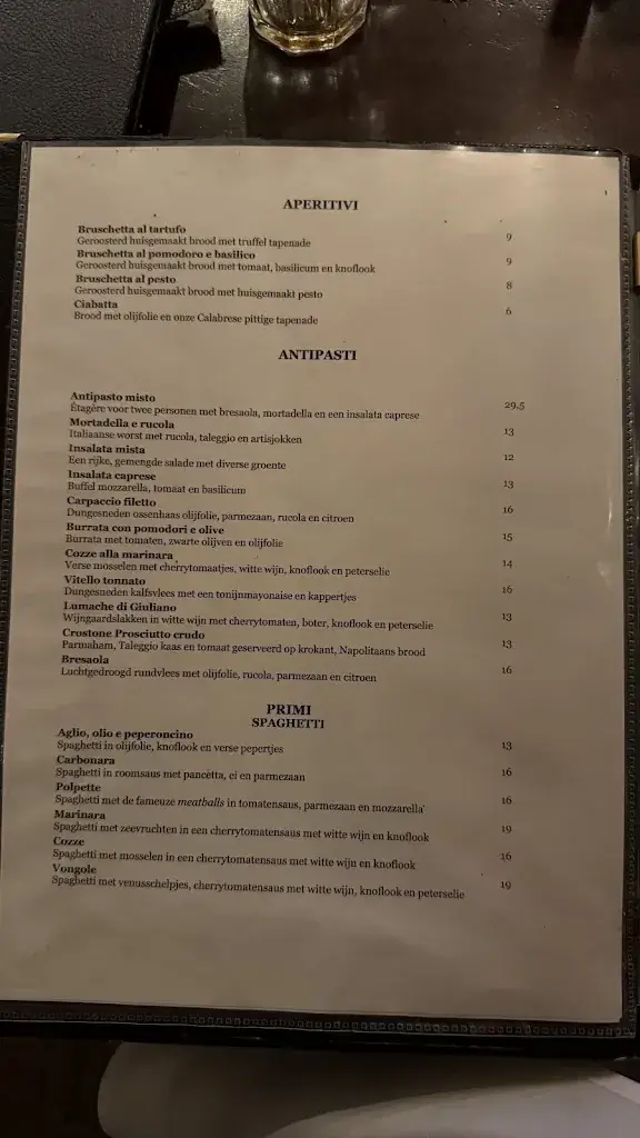 Menu_Ristorante Giuliano’s_Haag_immagine_2