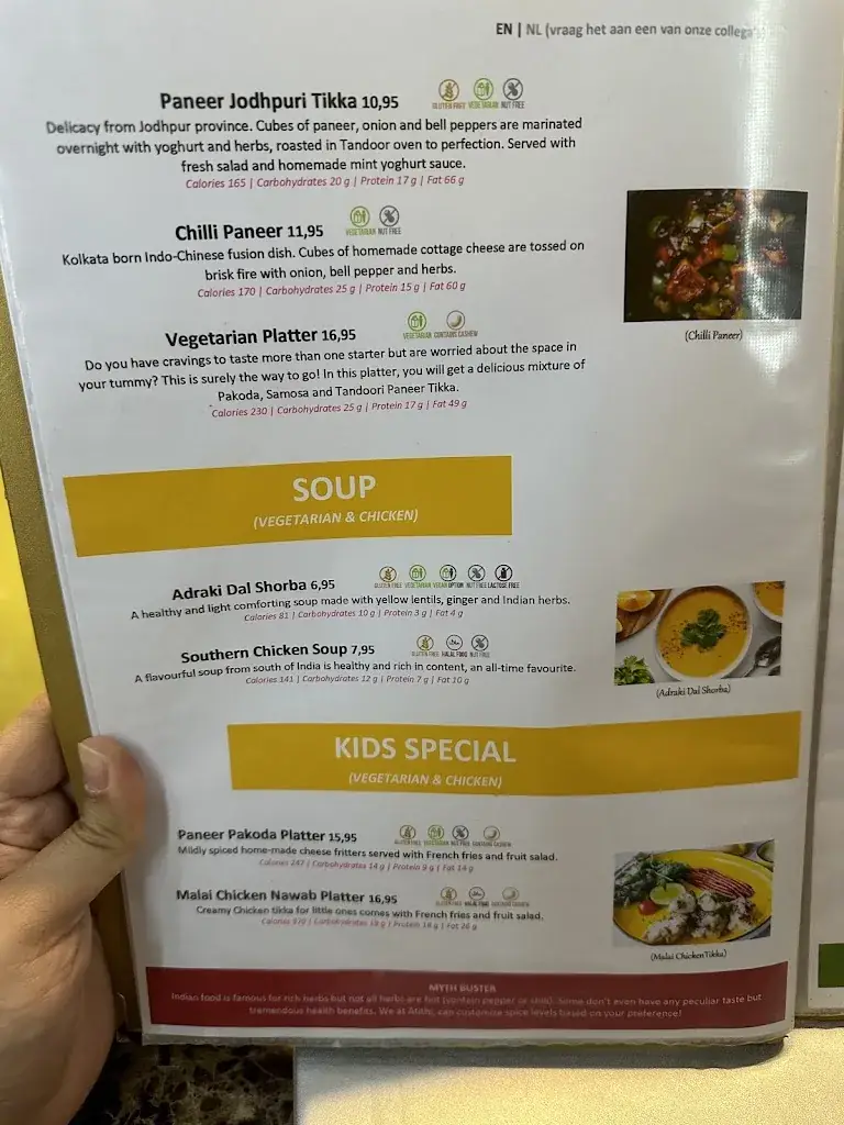 Menu_Atithi Indian Restaurant Den Haag_Haag_immagine_2