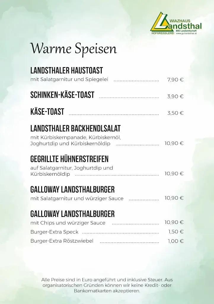 Menu_Wiazhaus Landsthal_Hainfeld_image_1