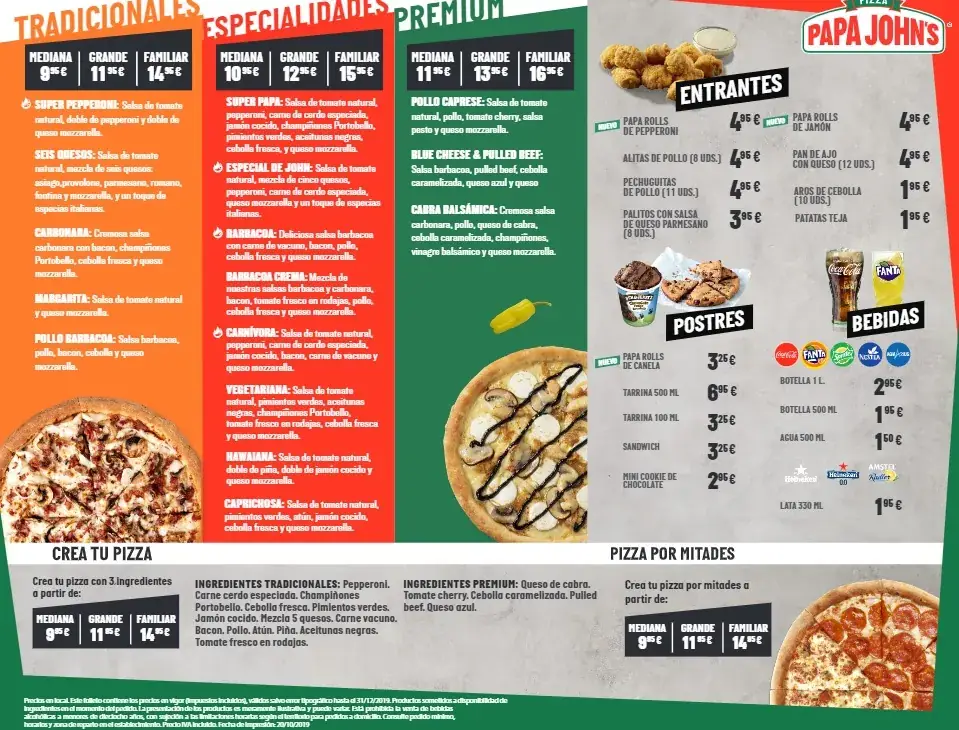 Menu_Papa Johns Pizza_Gols_immagine_4