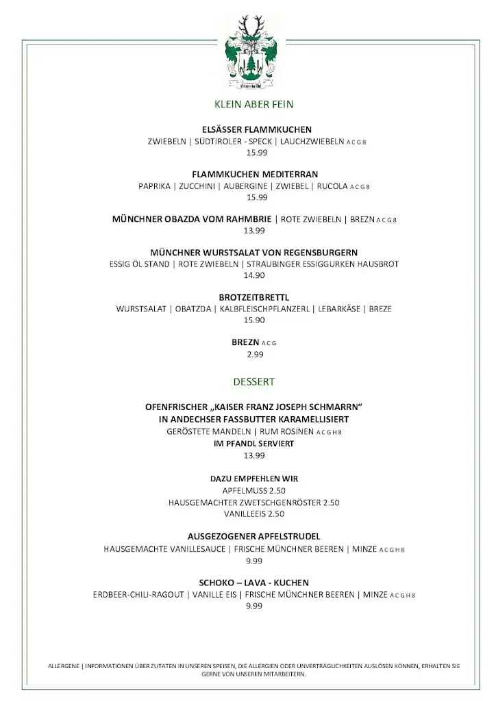 Menu_Gasthof Hinterbrühl Beer Garden_Hinterbrühl_image_1