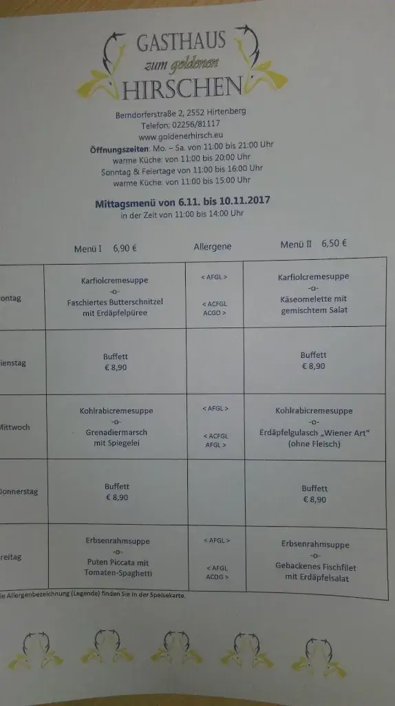 Menu_Gasthaus zum goldenen Hirschen_Hirtenberg_image_1