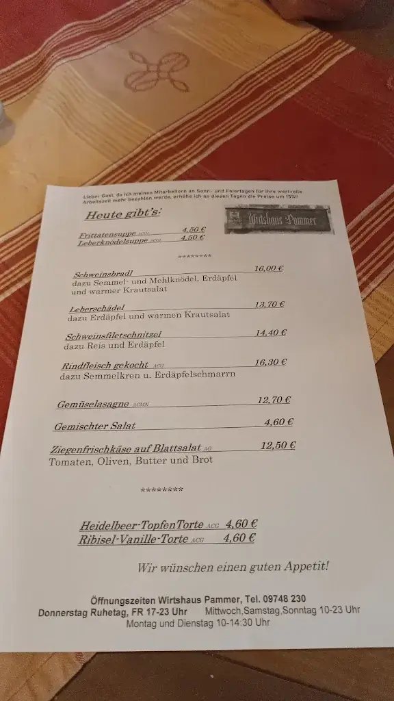 Menu_Kulturwirtshaus Pammer_Hirschbach_immagine_1