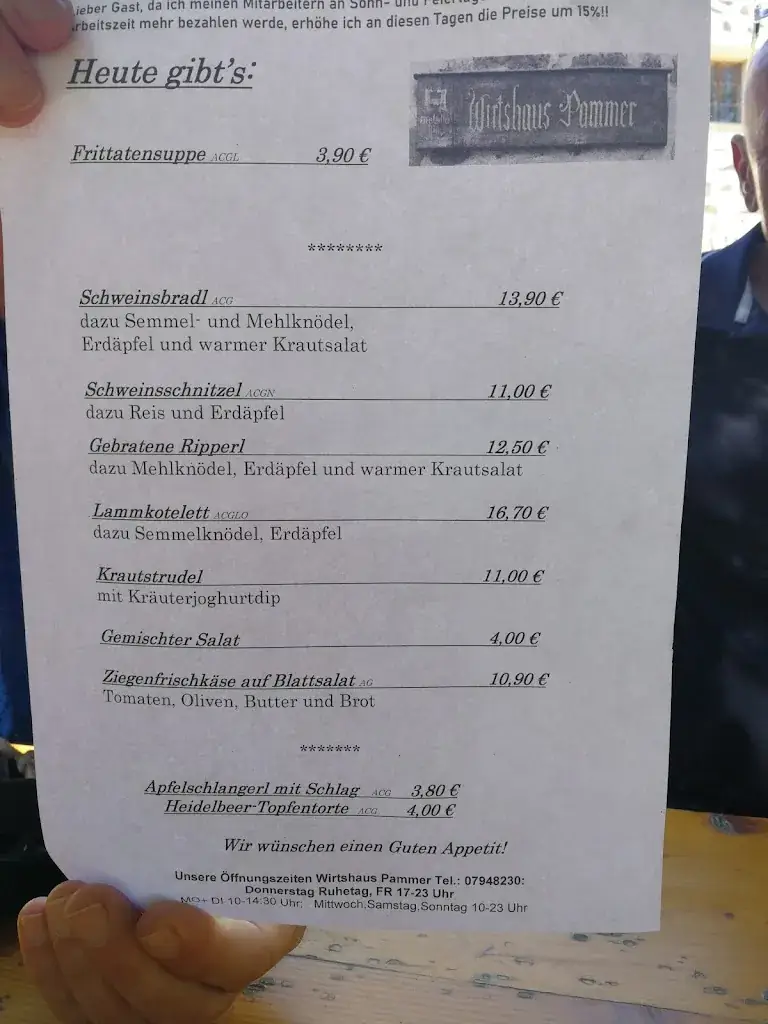 Menu_Kulturwirtshaus Pammer_Hirschbach_immagine_2