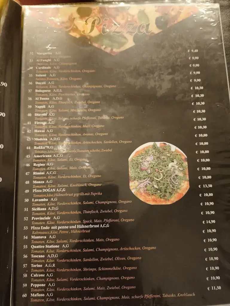Menu_Pizzeria Endo_Herzogenburg_immagine_3