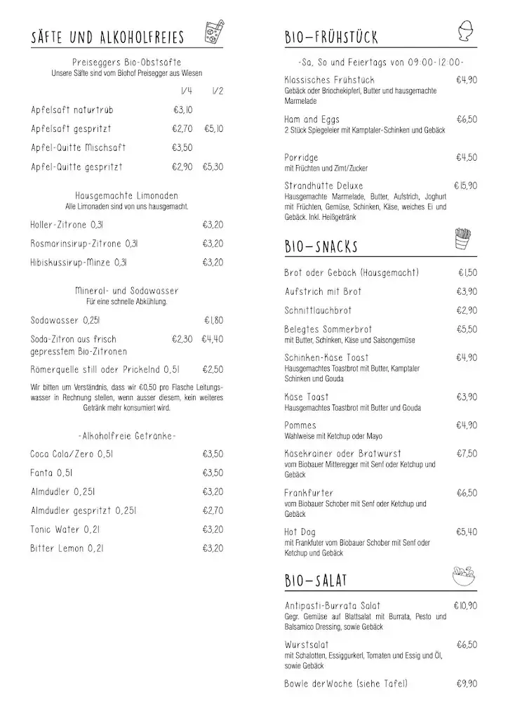 Menu_Strandhütte am Römersee_Bad Sauerbrunn_image_1