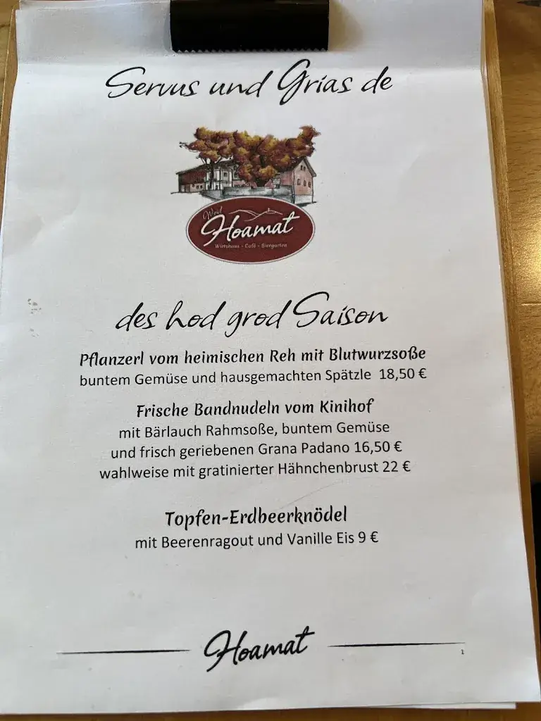 Menu_Hoamat - Wirtshaus und Woidbrennerei_Hohenau_image_1