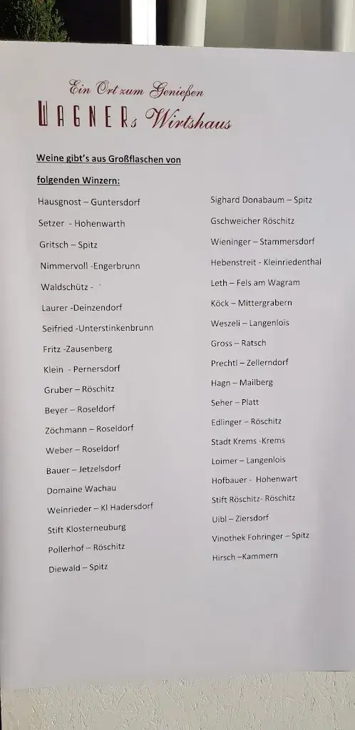 Menu_Wagners Wirtshaus_Hollabrunn_image_1