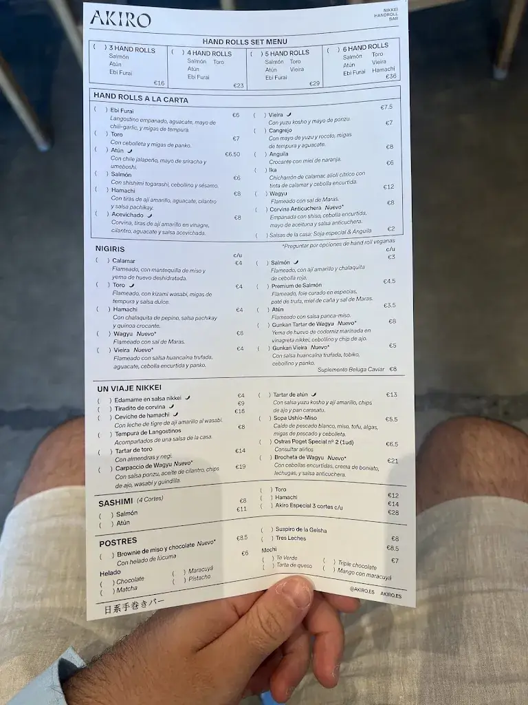 Menu_Akiro Hand Roll Bar_Japons_image_3