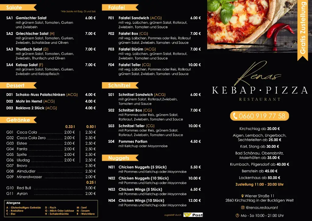 Menu_Renas Kebap & Pizza Restaurant_Kirchschlag_immagine_1