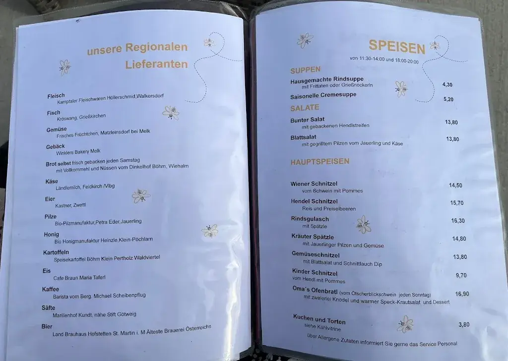 Menu_Bee Bar Heinzle Roland_Klein-Pöchlarn_immagine_3