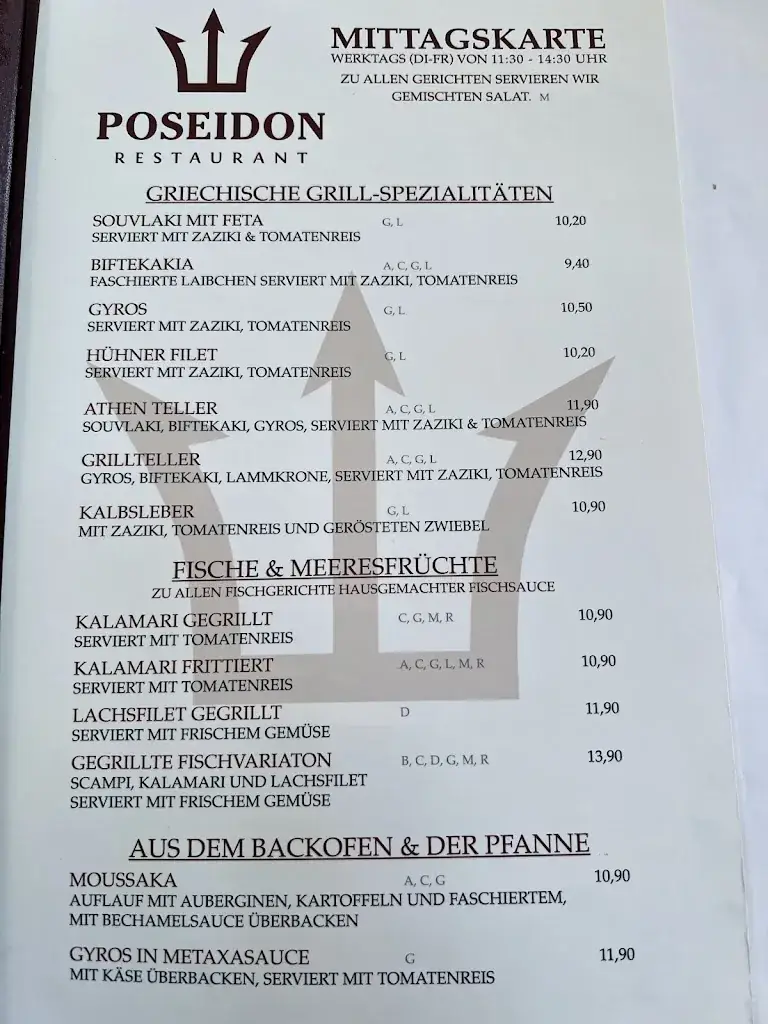 Menu_Restaurant Poseidon_Klosterneuburg_image_1
