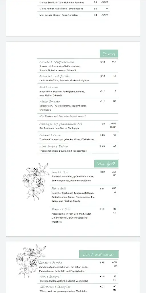 Menu_Die Seejungfrau 