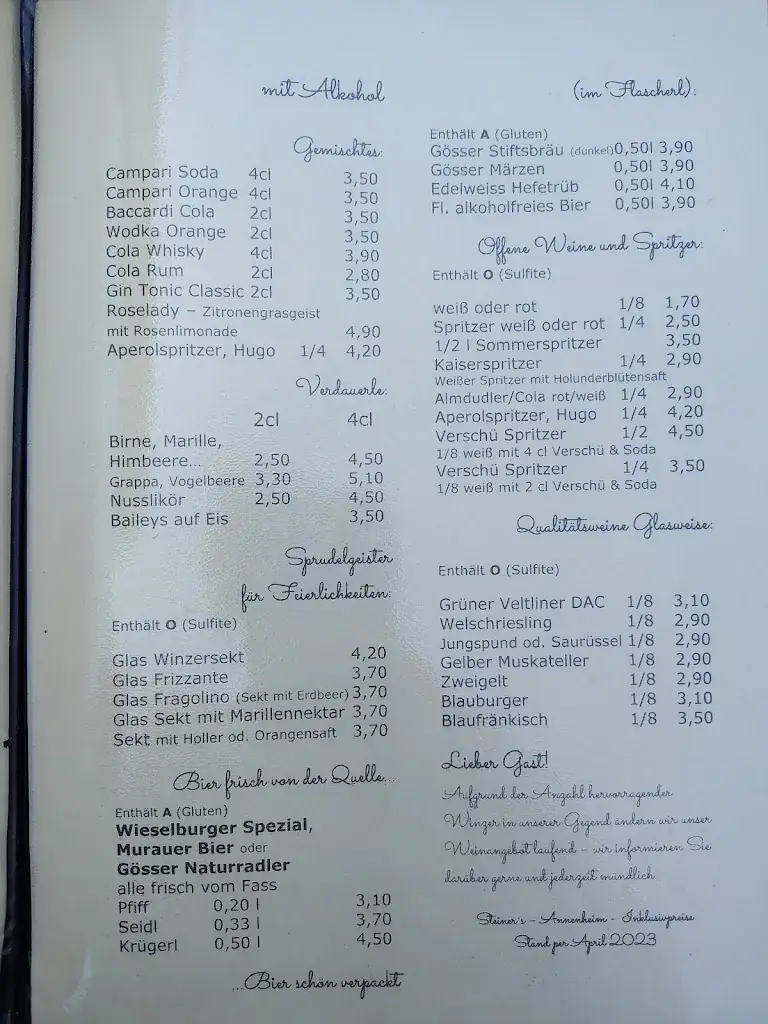 Menu_Cafe-Restaurant Steiner_Ladendorf_immagine_1