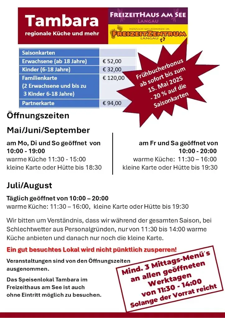 Menu_Tambara im Freizeithaus am See_Langau_image_1