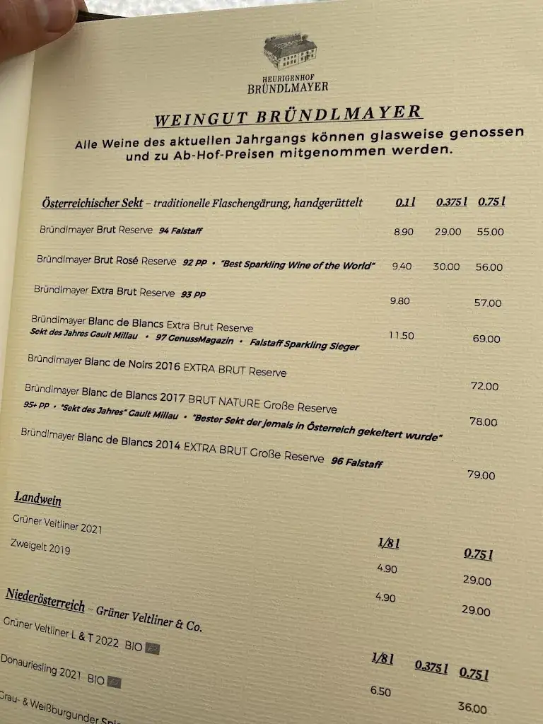 Menu_Bründlmayer Restaurant / Ab-Hof-Verkauf / Gästezimmer_Langenlois_image_2