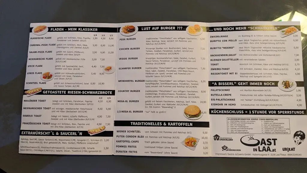 Menu_Bierlokal Schwarzer Peter mit Schmankerlküche_Laa an der Thaya_immagine_1