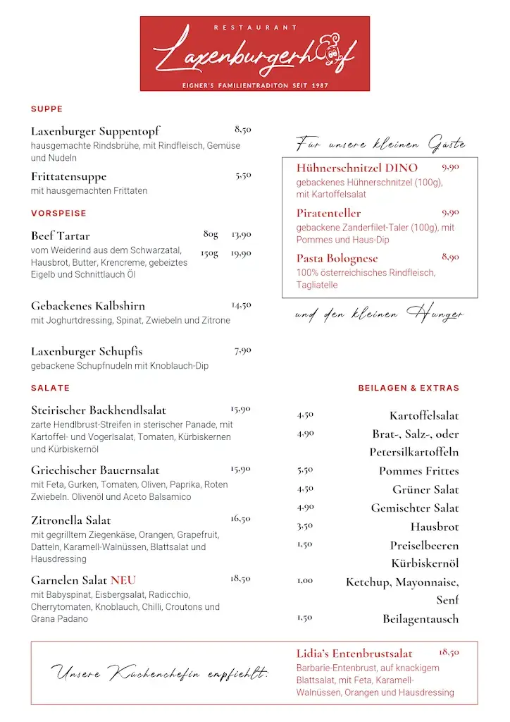 Menu_Restaurant Laxenburgerhof_Laxenburg_immagine_2