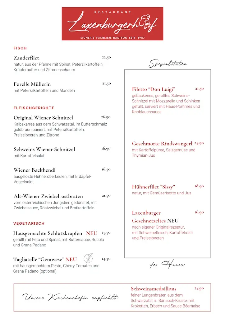 Menu_Restaurant Laxenburgerhof_Laxenburg_immagine_4