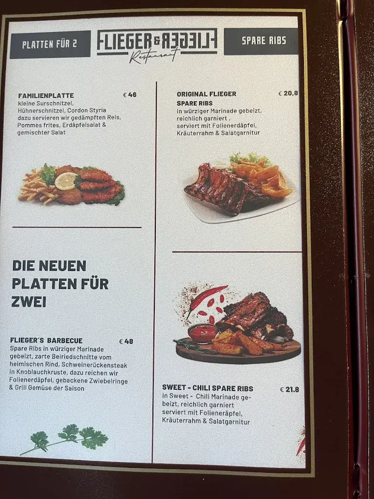 Menu_Restaurant Flieger & Flieger_Laxenburg_image_1