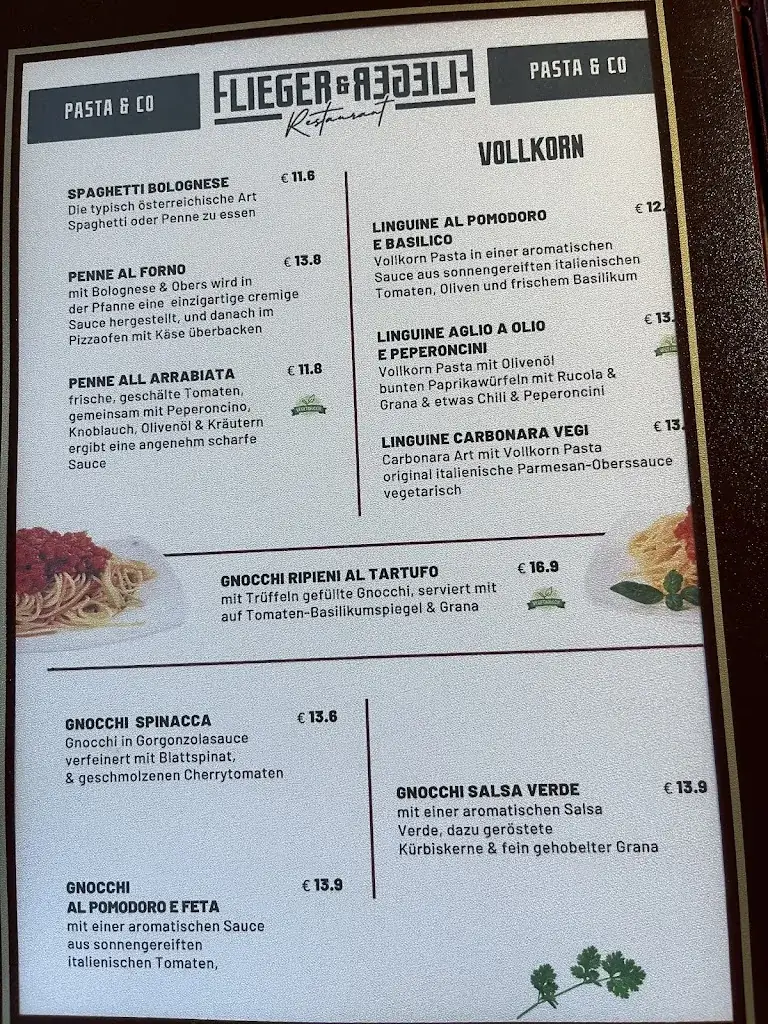 Menu_Restaurant Flieger & Flieger_Laxenburg_image_2