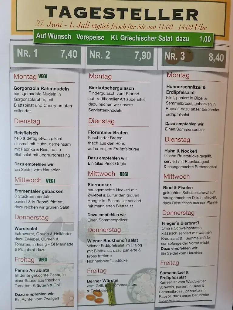 Menu_Restaurant Flieger & Flieger_Laxenburg_image_4