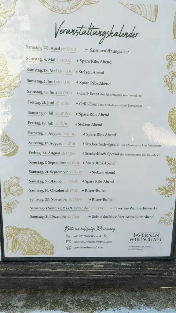 Menu_Tavernen-Wirtschaft Kreuzenstein_Leobendorf_immagine_3