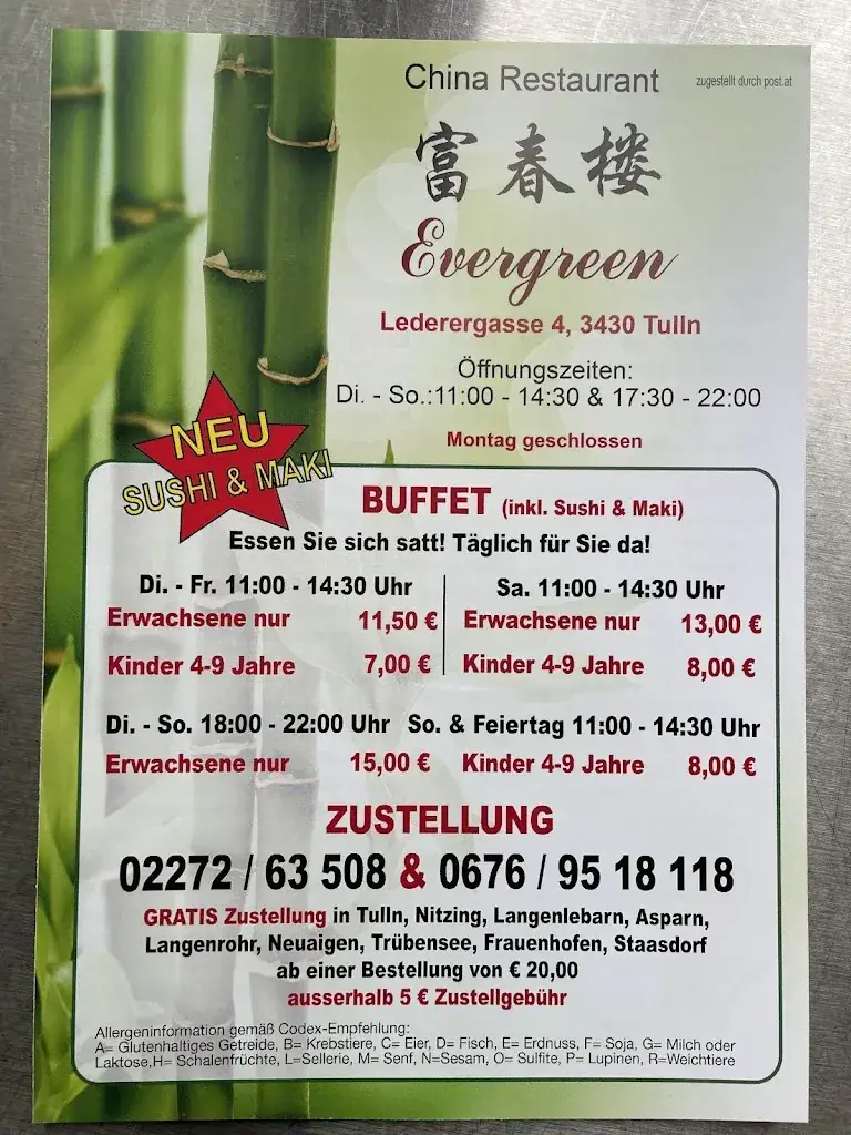 Menu_Chinarestaurant Evergreen_Langenlebarn-Oberaigen_image_1