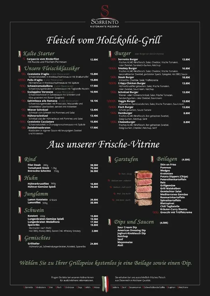 Menu_Sorrento Ristorante Pizzeria_Leobersdorf_immagine_1